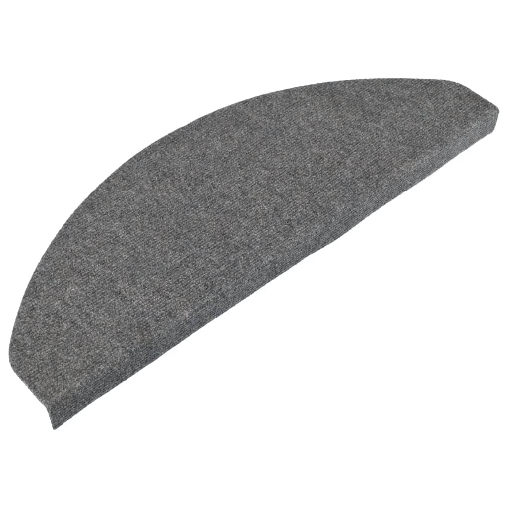 vidaXL Covorașe scări autoadezive, 15 buc., gri, 65x22,5x3,5 cm