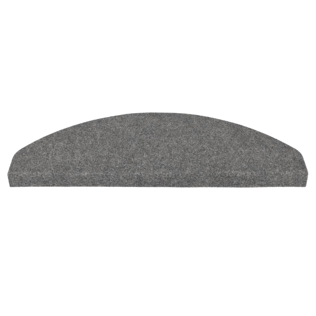 vidaXL Covorașe scări autoadezive, 15 buc., gri, 65x22,5x3,5 cm