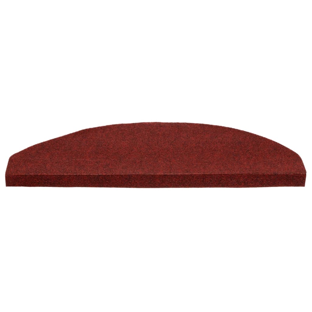 vidaXL Covorașe scări autoadezive, 15 buc., roșu, 65x22,5x3,5 cm