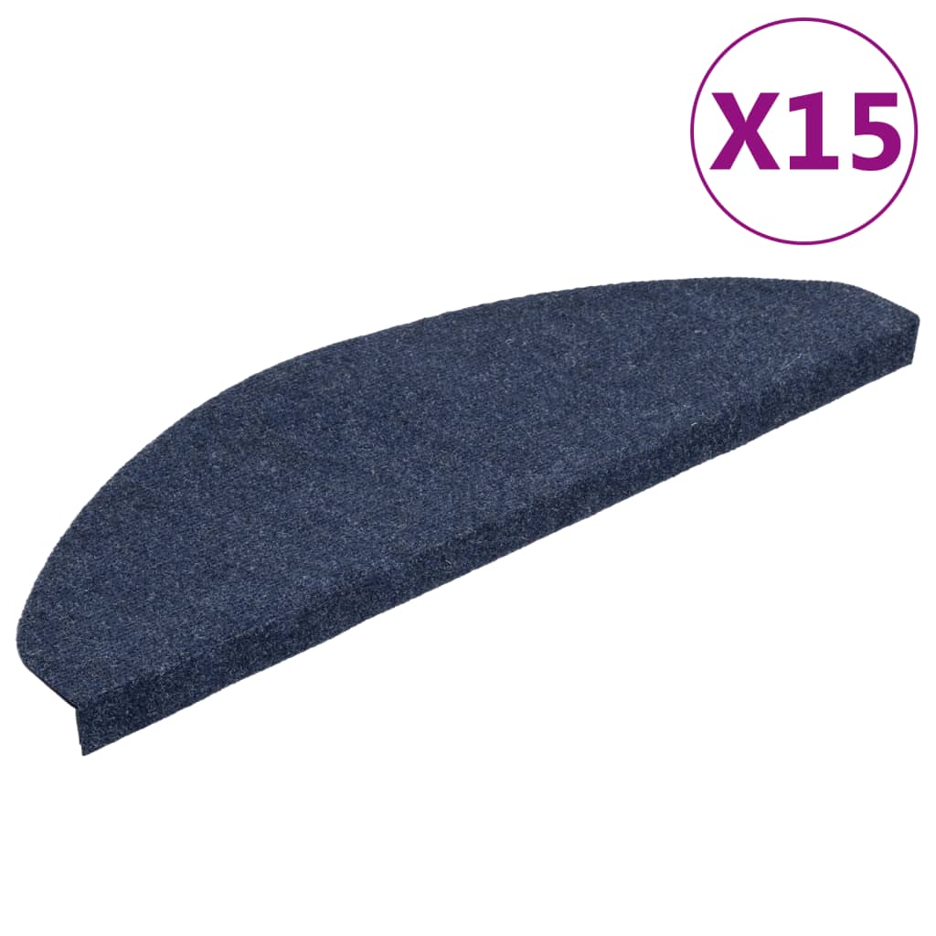 vidaXL Covorașe scări autoadezive, 15 buc., albastru, 65x22,5x3,5 cm vidaXL Covorașe scări autoadezive, 15 buc., albastru, 65x22,5x3,5 cm