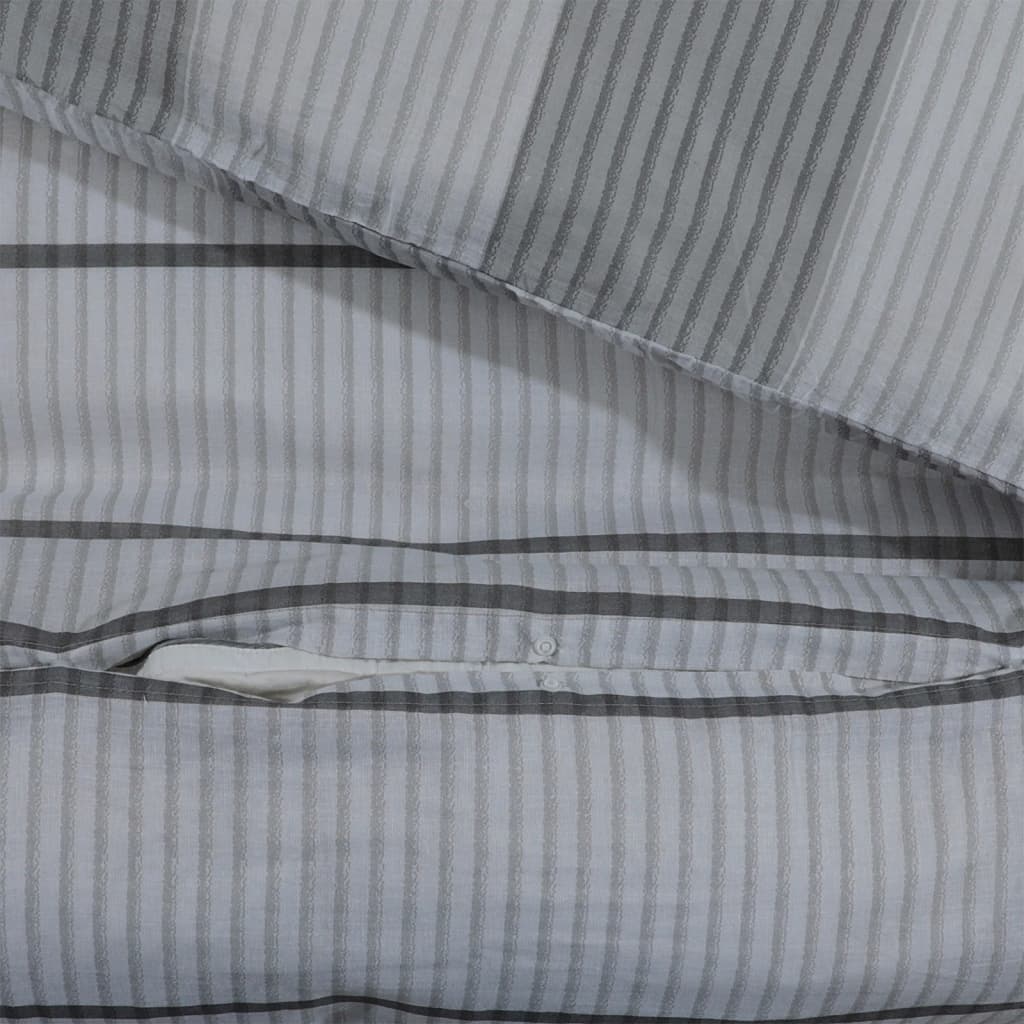 vidaXL Set cu husă de pilotă, gri, 240x220 cm, bumbac