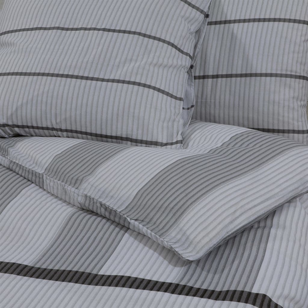 vidaXL Set cu husă de pilotă, gri, 240x220 cm, bumbac