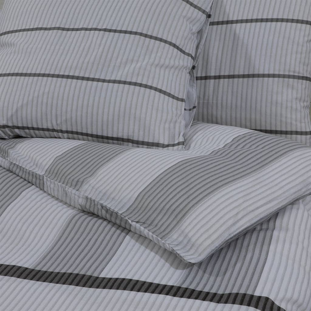 vidaXL Set cu husă de pilotă, gri, 225x220 cm, bumbac