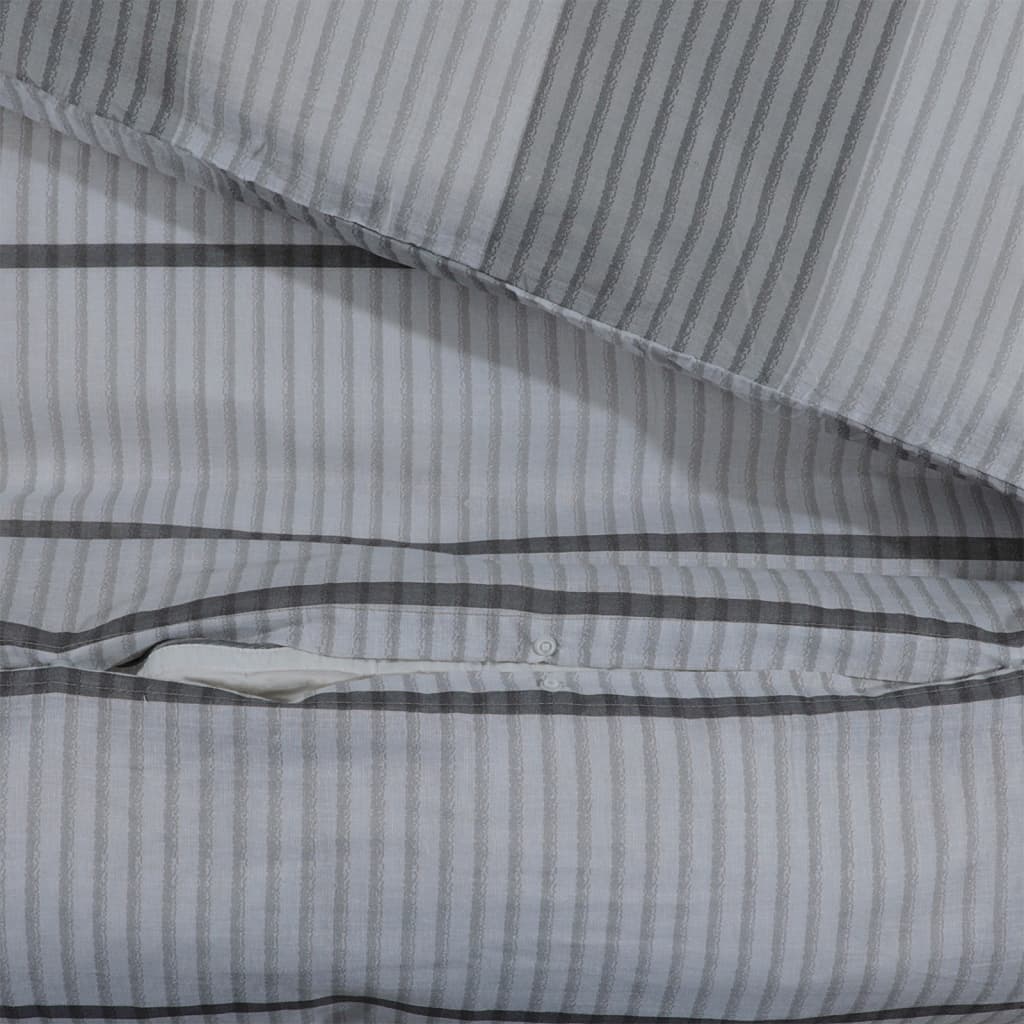 vidaXL Set cu husă de pilotă, gri, 260x220 cm, bumbac