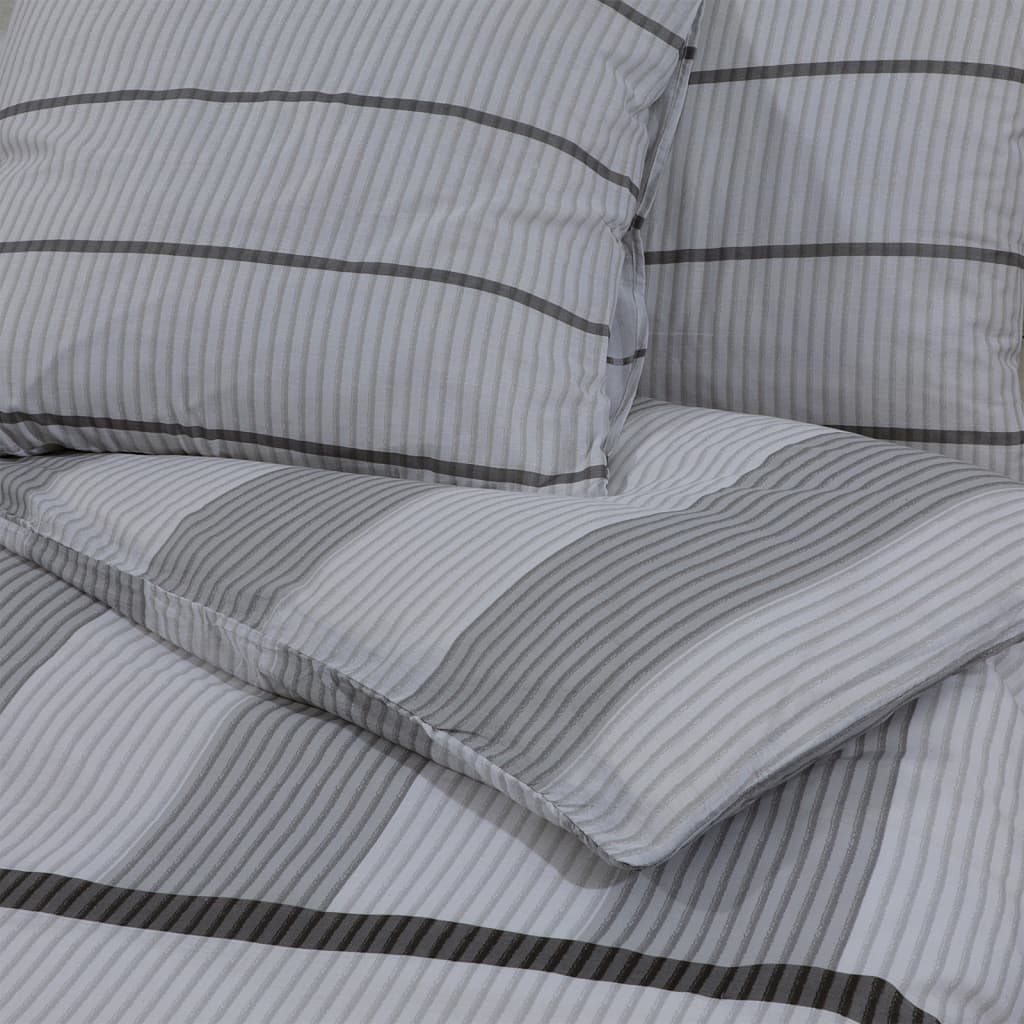 vidaXL Set cu husă de pilotă, gri, 260x220 cm, bumbac