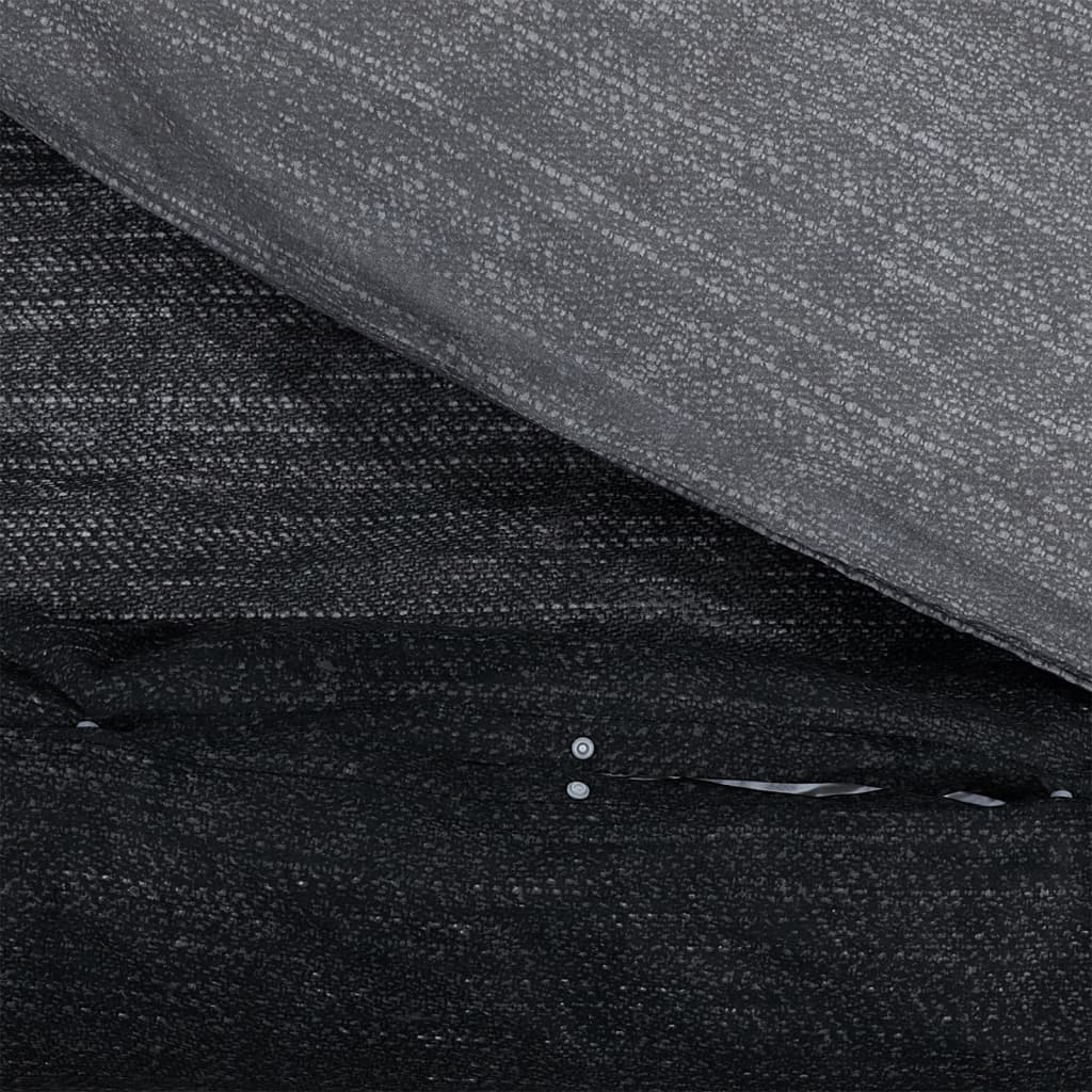 vidaXL Set cu husă de pilotă, gri închis, 200x200 cm, bumbac