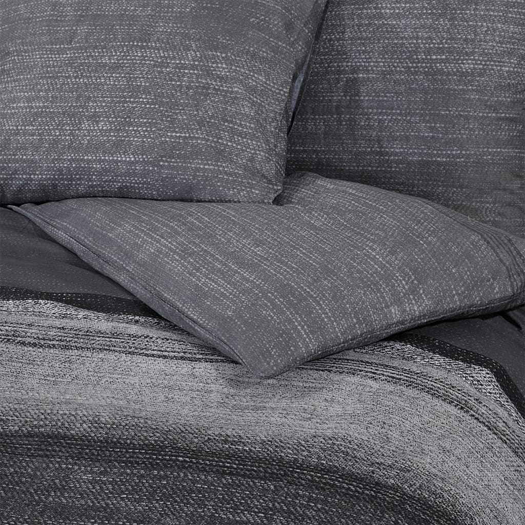 vidaXL Set cu husă de pilotă, gri închis, 225x220 cm, bumbac