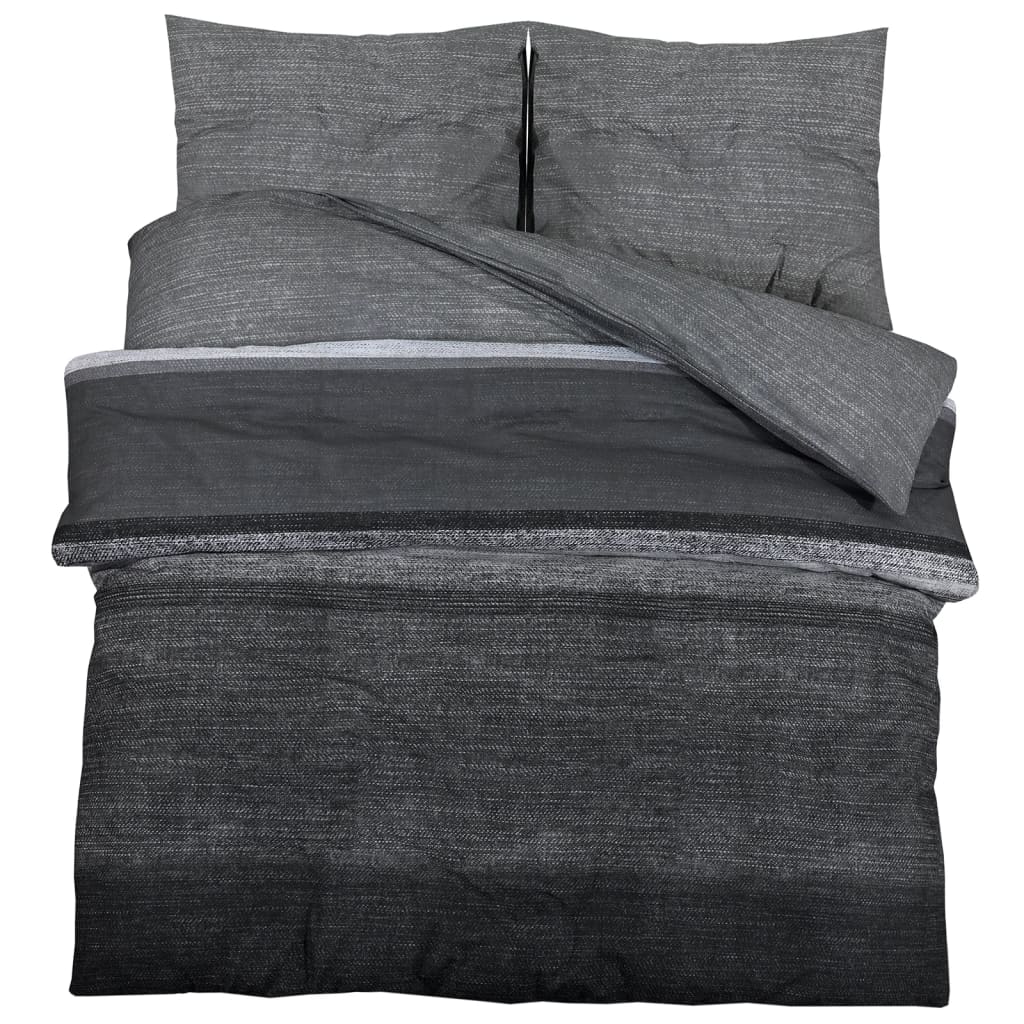 vidaXL Set cu husă de pilotă, gri închis, 260x220 cm, bumbac