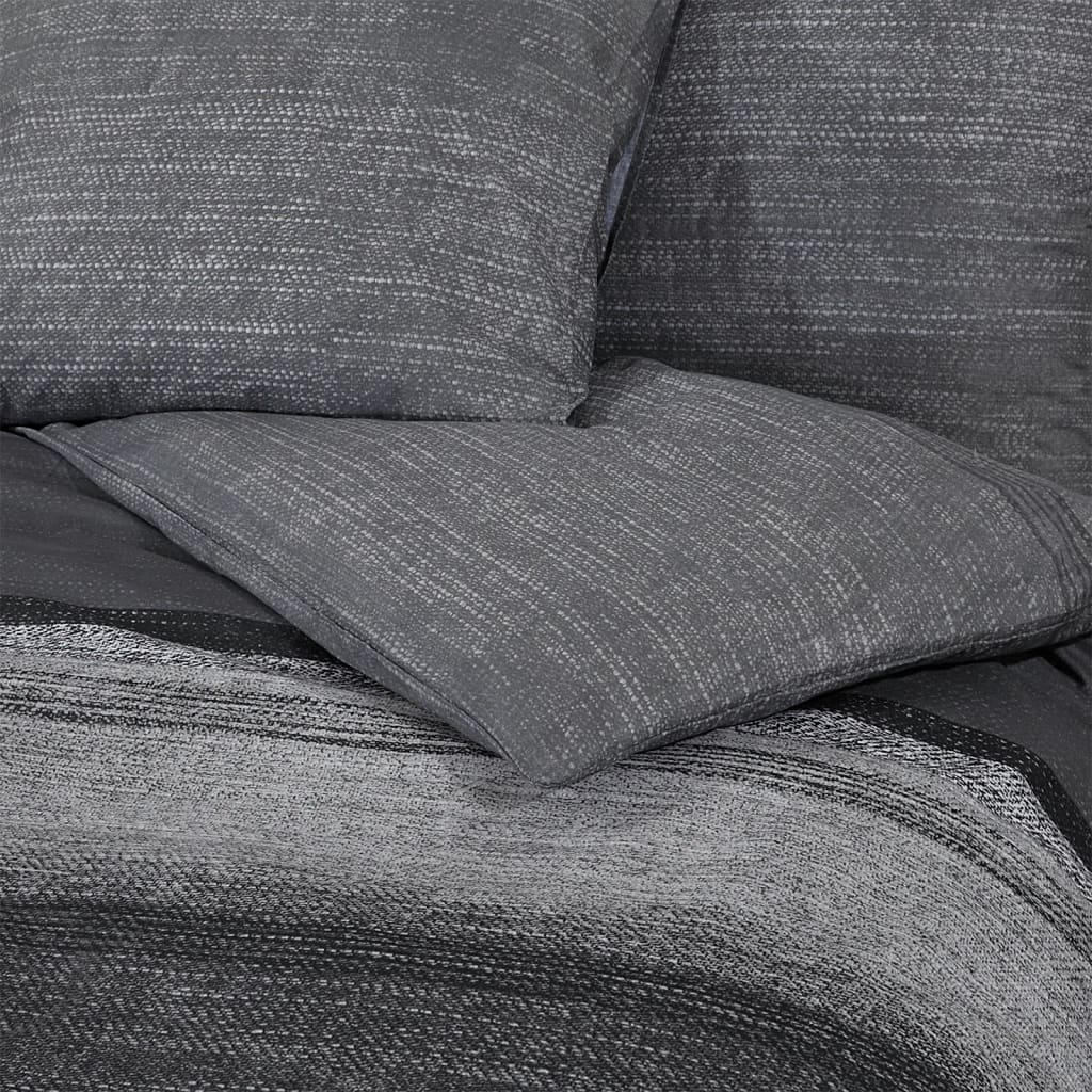 vidaXL Set cu husă de pilotă, gri închis, 260x220 cm, bumbac