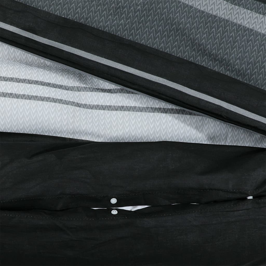 vidaXL Set cu husă de pilotă, negru și alb, 240x220 cm, bumbac vidaXL Set cu husă de pilotă, negru și alb, 240x220 cm, bumbac