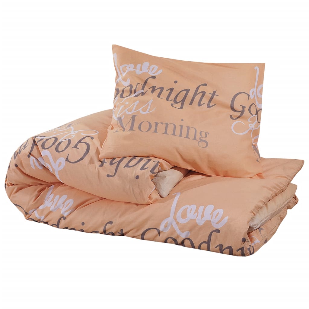 vidaXL Set cu husă de pilotă, roz, 220x240 cm, bumbac vidaXL Set cu husă de pilotă, roz, 220x240 cm, bumbac