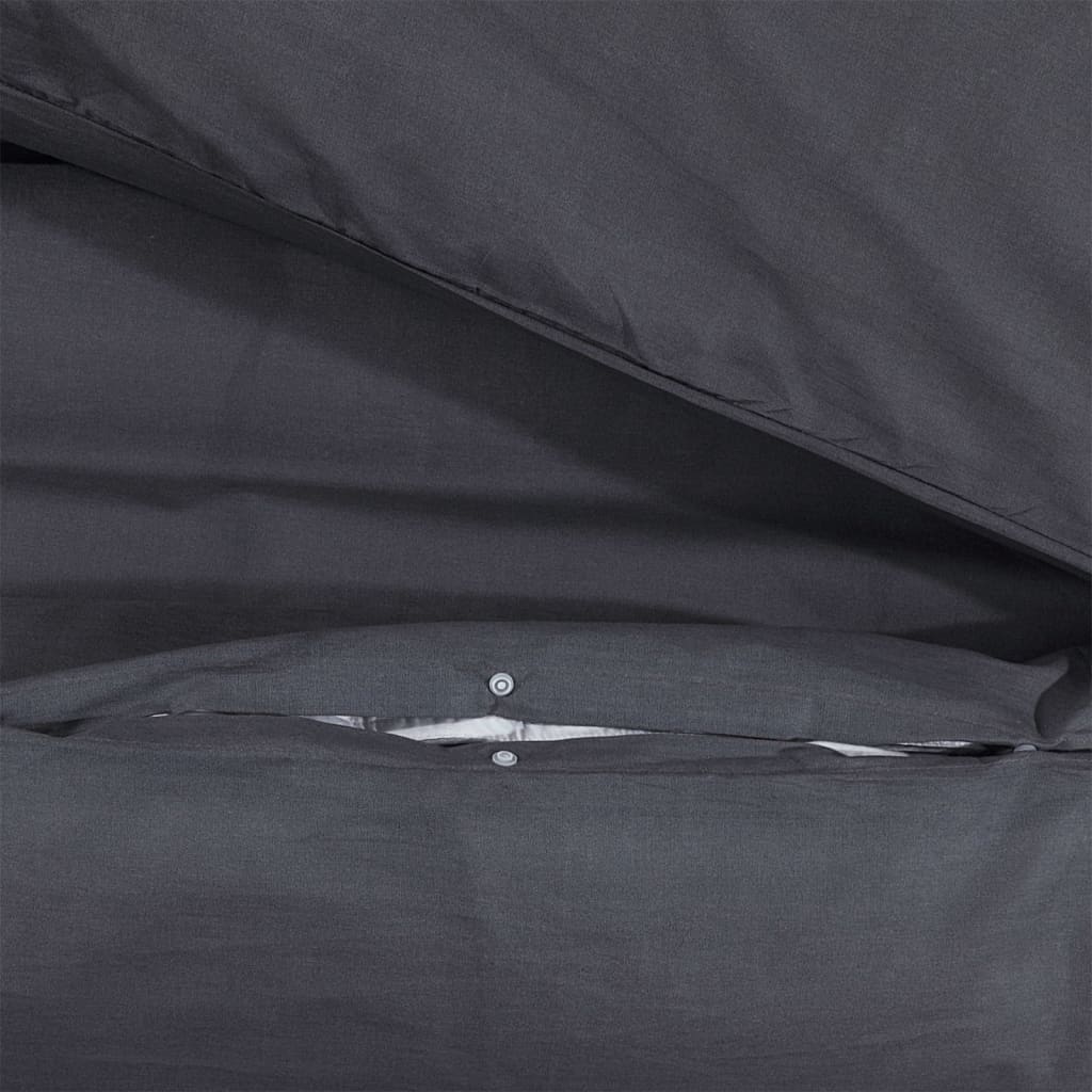 vidaXL Set cu husă de pilotă, negru, 200x220 cm, bumbac