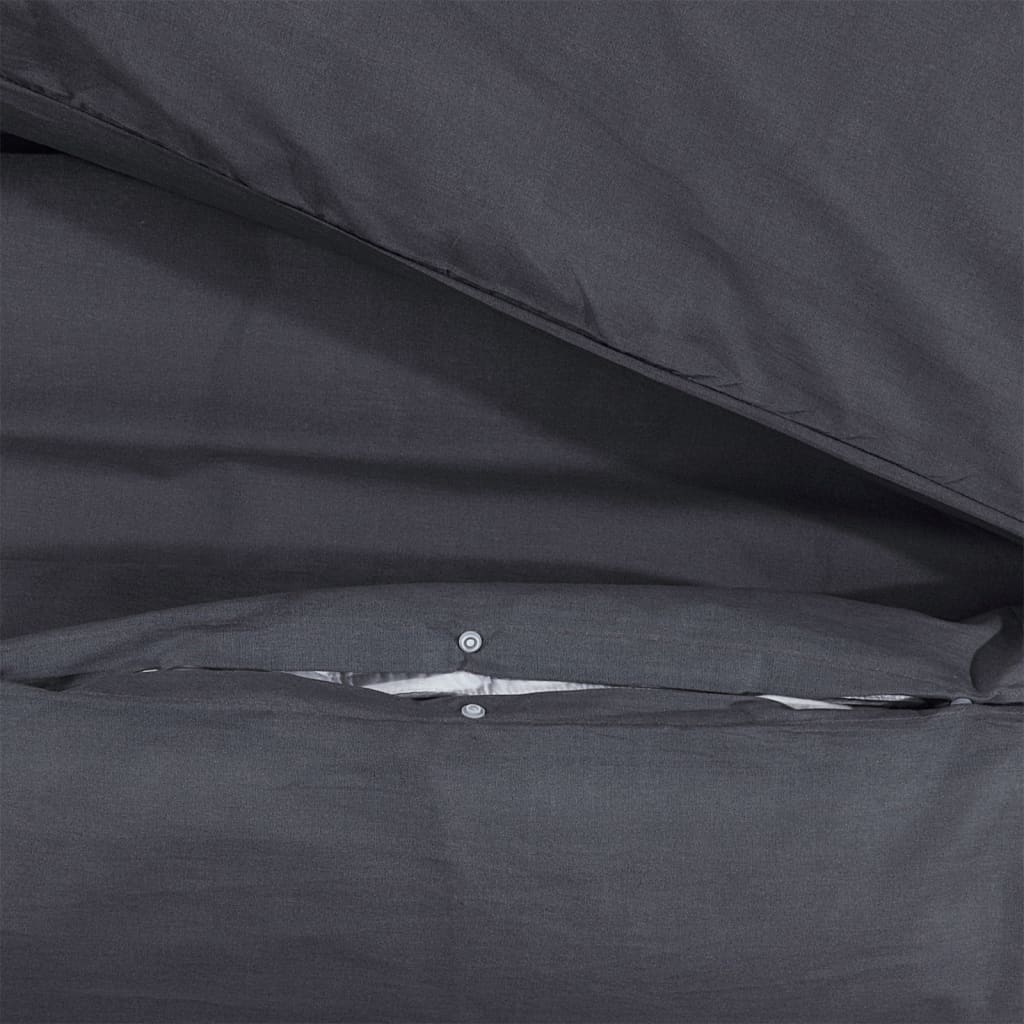 vidaXL Set cu husă de pilotă, negru, 225x220 cm, bumbac