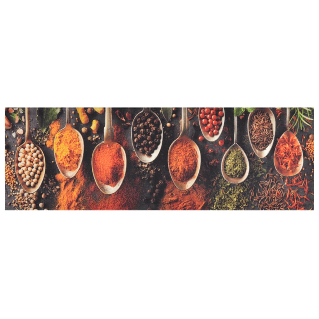 vidaXL Covor de bucătărie lavabil Spoon & Spices, 60x180cm, catifea vidaXL Covor de bucătărie lavabil Spoon & Spices, 60x180cm, catifea