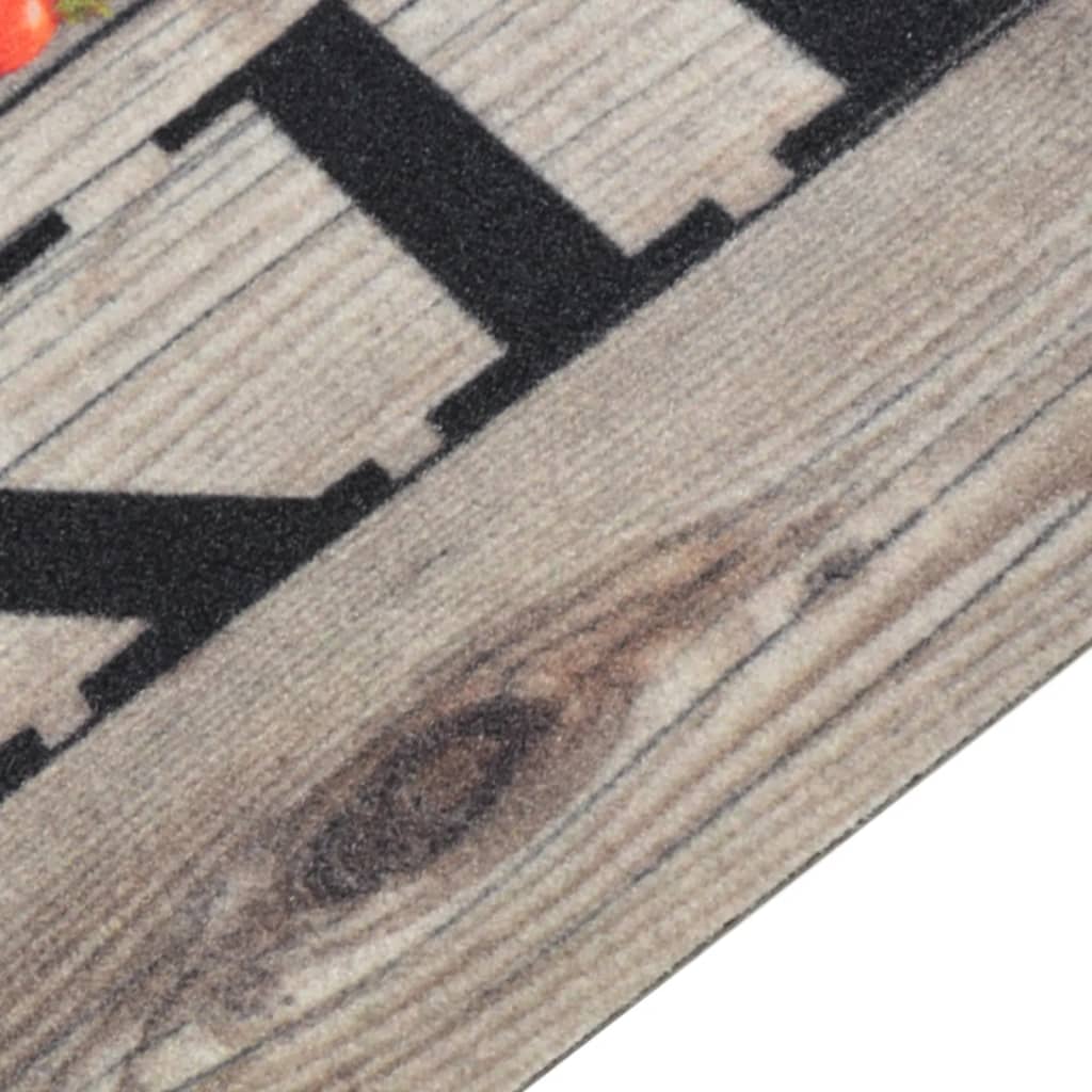vidaXL Covor de bucătărie lavabil Cooking, gri, 45x150 cm, catifea vidaXL Covor de bucătărie lavabil Cooking, gri, 45x150 cm, catifea