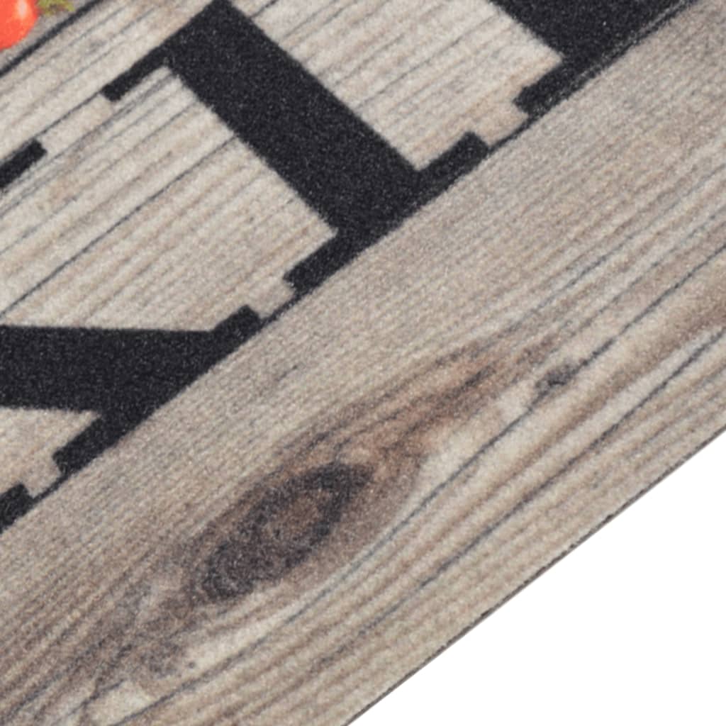 vidaXL Covor de bucătărie lavabil Cooking, gri, 60x180 cm, catifea vidaXL Covor de bucătărie lavabil Cooking, gri, 60x180 cm, catifea