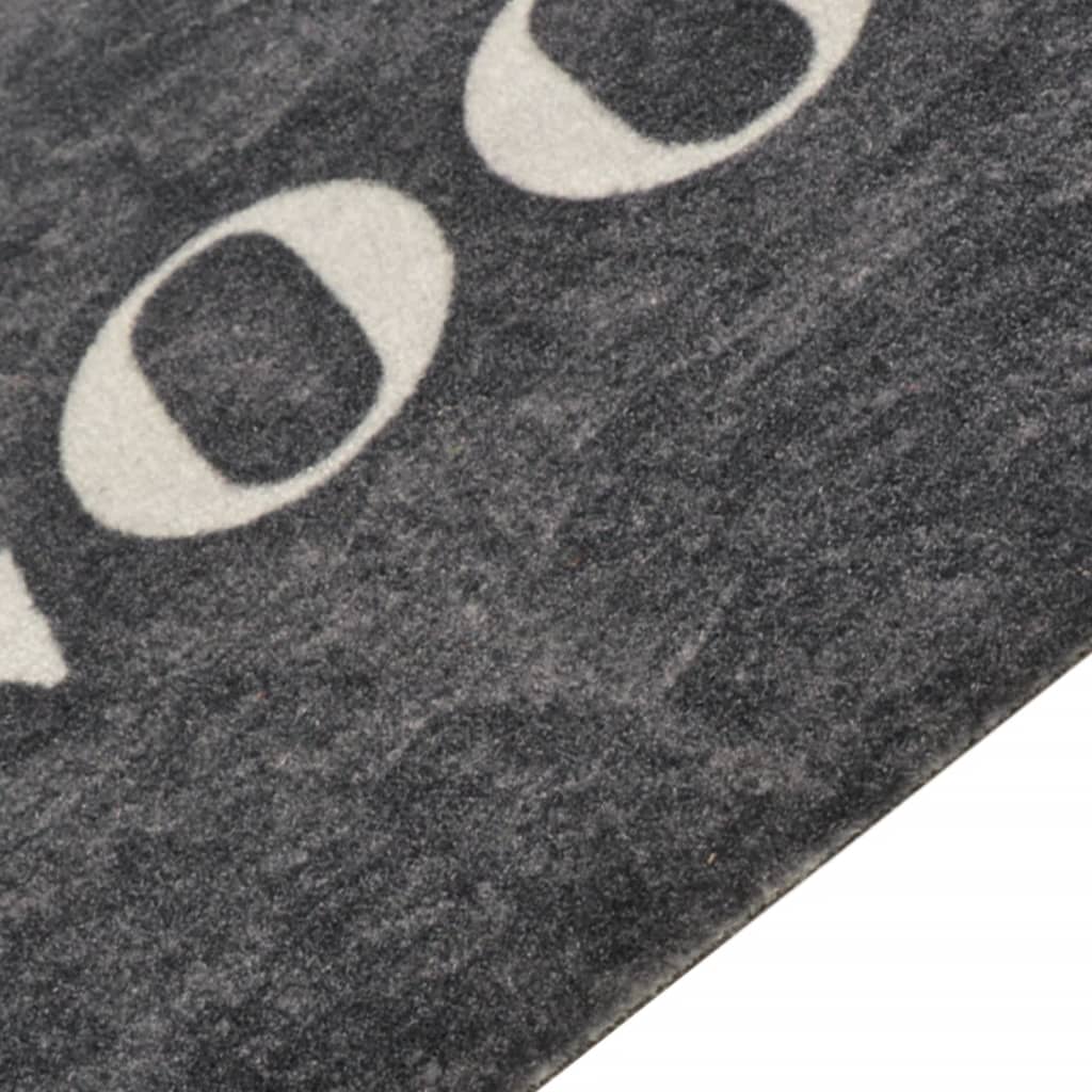 vidaXL Covor de bucătărie lavabil Cooking, negru, 45x150 cm, catifea vidaXL Covor de bucătărie lavabil Cooking, negru, 45x150 cm, catifea