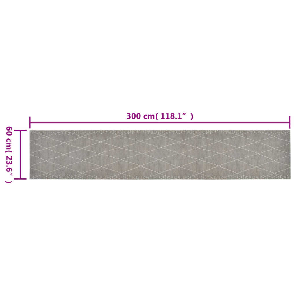 vidaXL Covor de bucătărie lavabil Rhombus, 60x300cm, catifea vidaXL Covor de bucătărie lavabil Rhombus, 60x300cm, catifea