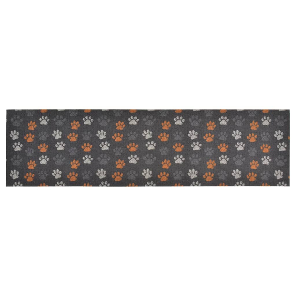 vidaXL Covor de bucătărie lavabil Paws, 45x150 cm, catifea vidaXL Covor de bucătărie lavabil Paws, 45x150 cm, catifea