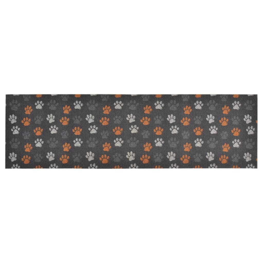 vidaXL Covor de bucătărie lavabil Paws, 60x180cm, catifea vidaXL Covor de bucătărie lavabil Paws, 60x180cm, catifea
