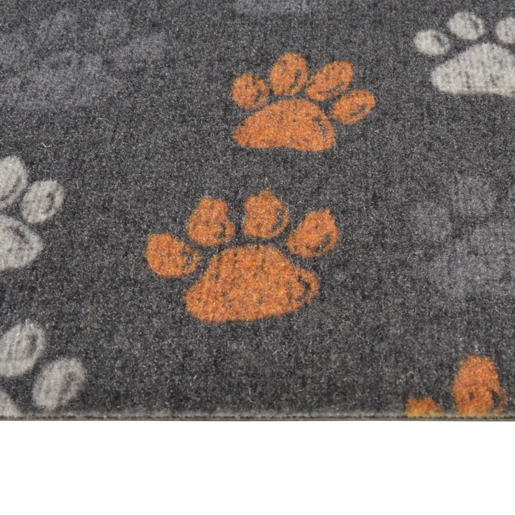 vidaXL Covor de bucătărie lavabil Paws, 60x180cm, catifea vidaXL Covor de bucătărie lavabil Paws, 60x180cm, catifea