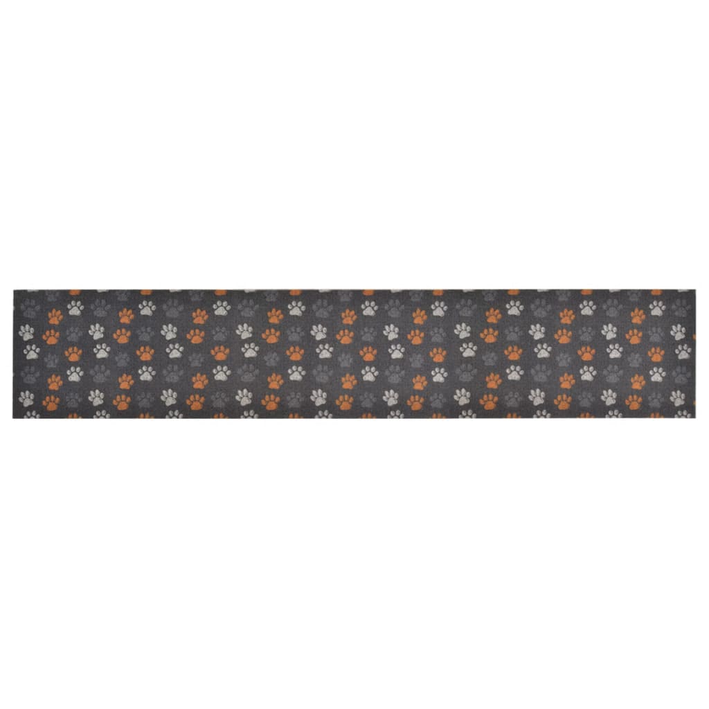 vidaXL Covor de bucătărie lavabil Paws, 60x300 cm, catifea vidaXL Covor de bucătărie lavabil Paws, 60x300 cm, catifea