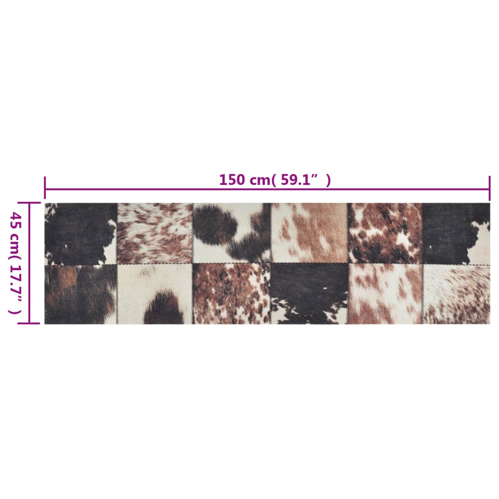 vidaXL Covor de bucătărie lavabil Animal Skin, 45x150 cm, catifea vidaXL Covor de bucătărie lavabil Animal Skin, 45x150 cm, catifea