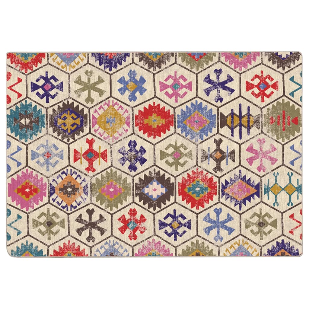 vidaXL Covor lavabil anti-alunecare, multicolor, 160x230 cm