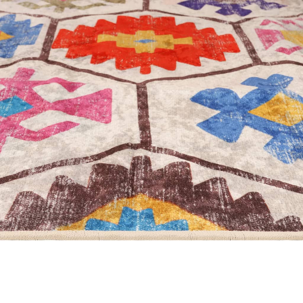 vidaXL Covor lavabil anti-alunecare, multicolor, 160x230 cm