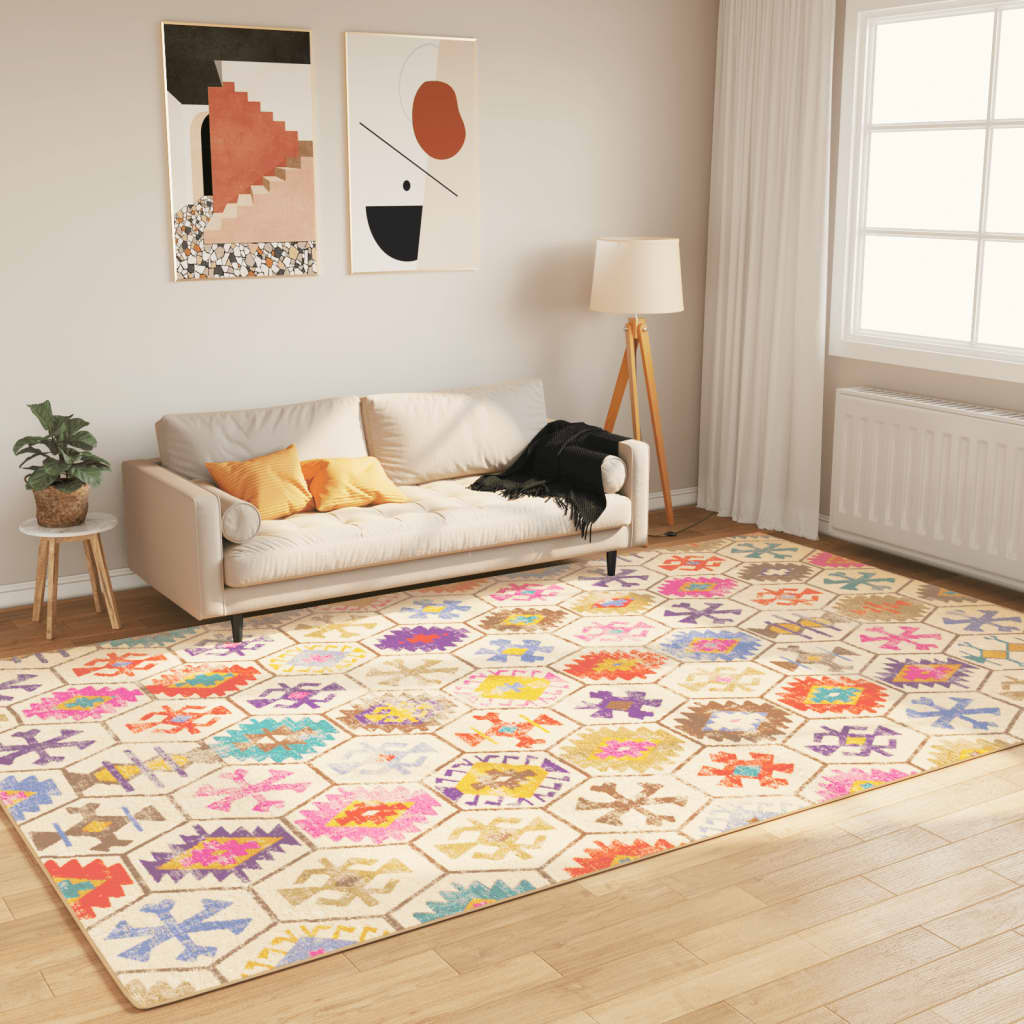 vidaXL Covor lavabil, multicolor, 190x300 cm, anti-alunecare vidaXL Covor lavabil, multicolor, 190x300 cm, anti-alunecare