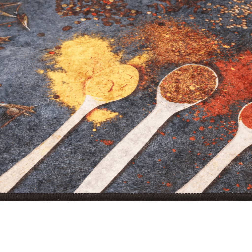 vidaXL Covor bucătărie, multicolor, 60x180 cm, lavabil, anti-alunecare vidaXL Covor bucătărie, multicolor, 60x180 cm, lavabil, anti-alunecare