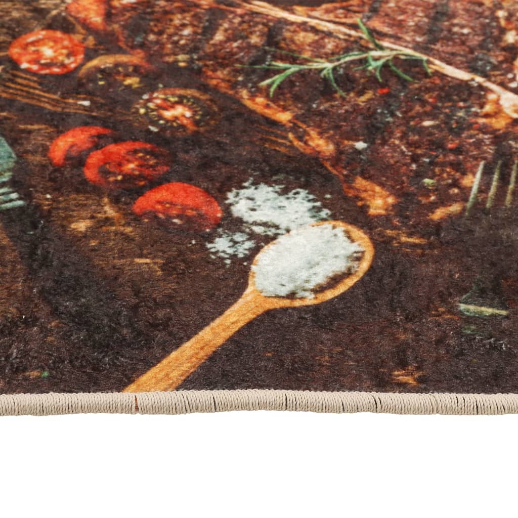 vidaXL Covor bucătărie, multicolor, 60x180 cm, lavabil, anti-alunecare vidaXL Covor bucătărie, multicolor, 60x180 cm, lavabil, anti-alunecare