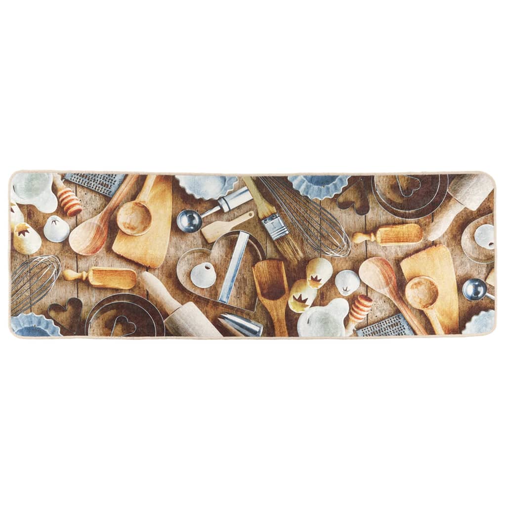 vidaXL Covor bucătărie, multicolor, 60x180 cm, lavabil, anti-alunecare vidaXL Covor bucătărie, multicolor, 60x180 cm, lavabil, anti-alunecare