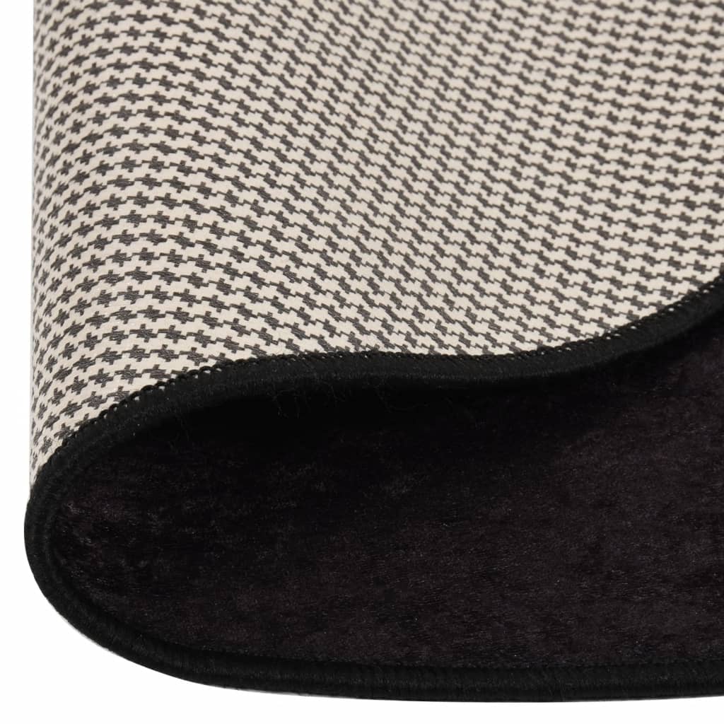 vidaXL Covor lavabil, antracit, Ø 200 cm, anti-alunecare