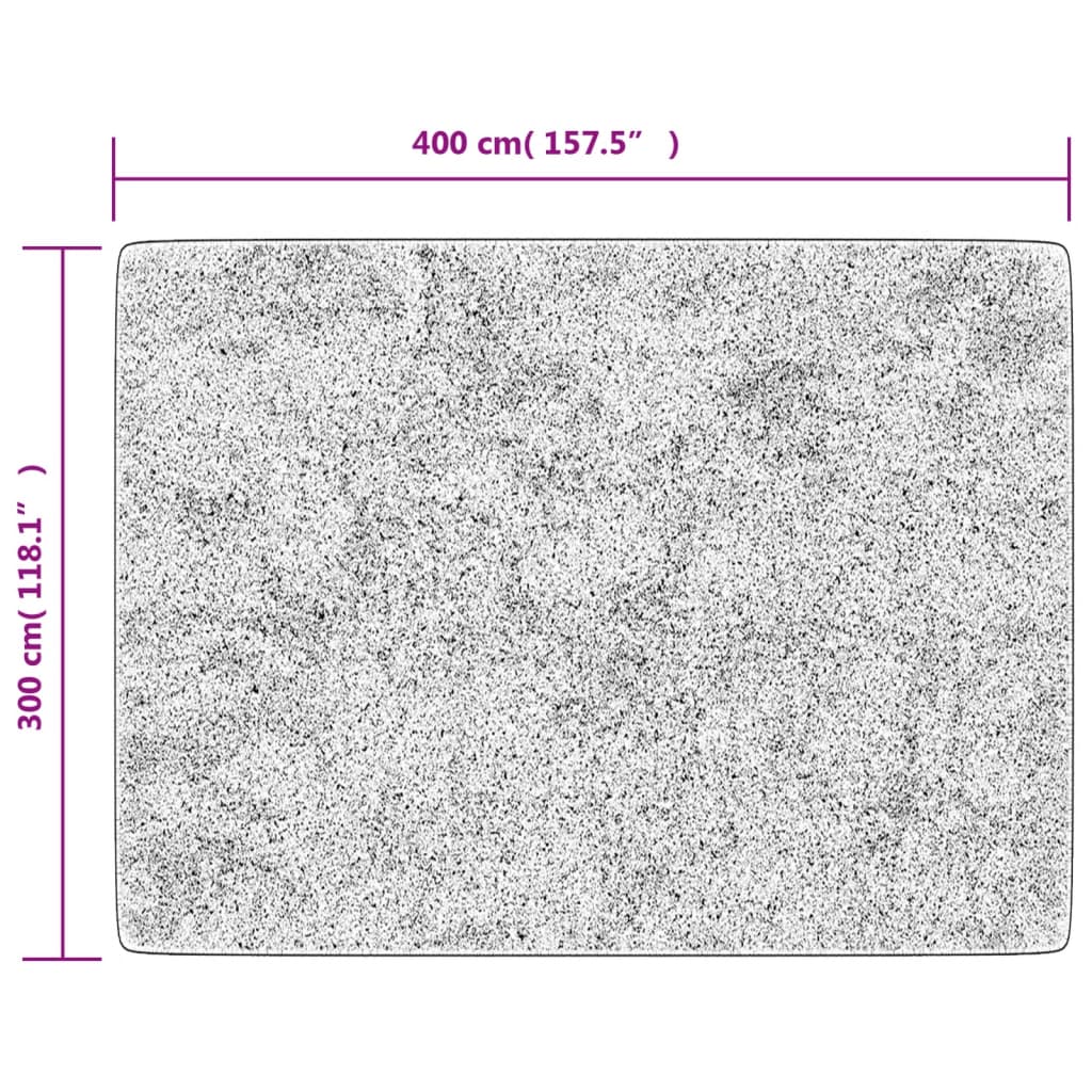 vidaXL Covor lavabil, gri, 400x300 cm, anti-alunecare