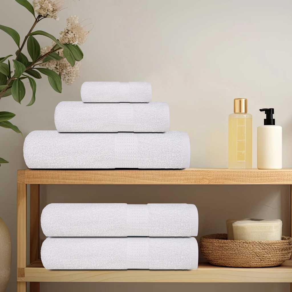 vidaXL Prosoape de duș 2 buc alb 70x140 cm 360 g/m² 100% bumbac vidaXL Prosoape de duș 2 buc alb 70x140 cm 360 g/m² 100% bumbac