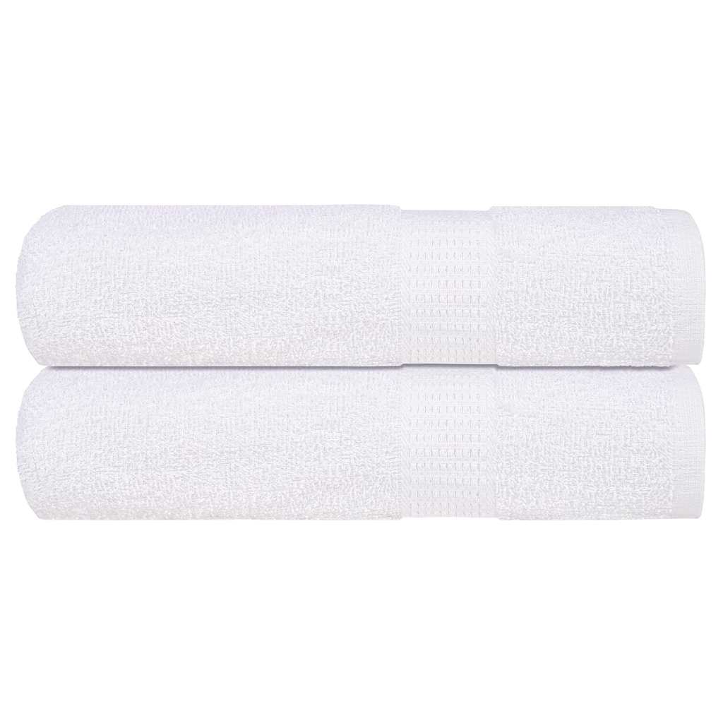 vidaXL Prosoape de duș 2 buc alb 70x140 cm 360 g/m² 100% bumbac vidaXL Prosoape de duș 2 buc alb 70x140 cm 360 g/m² 100% bumbac
