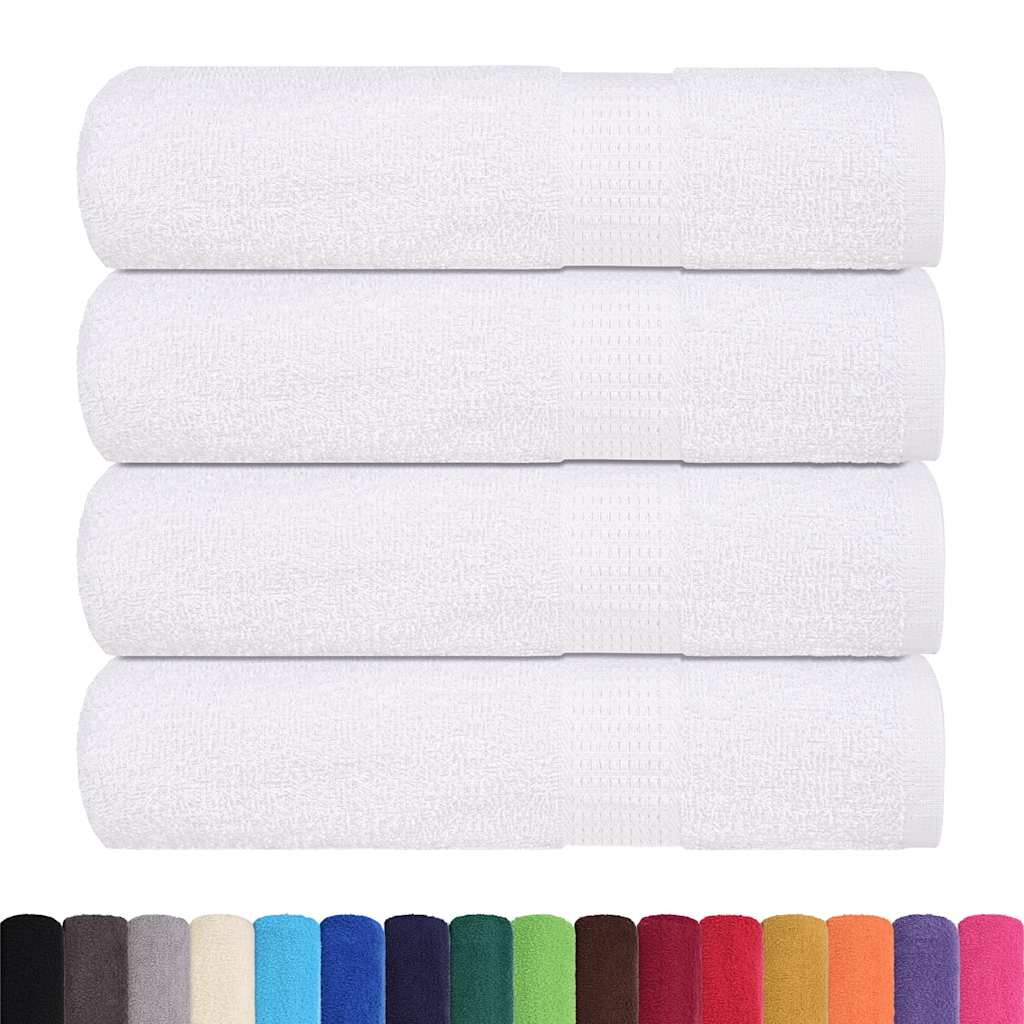 vidaXL Prosoape de baie 4 buc alb 100x150 cm 360 g/m² 100% bumbac vidaXL Prosoape de baie 4 buc alb 100x150 cm 360 g/m² 100% bumbac
