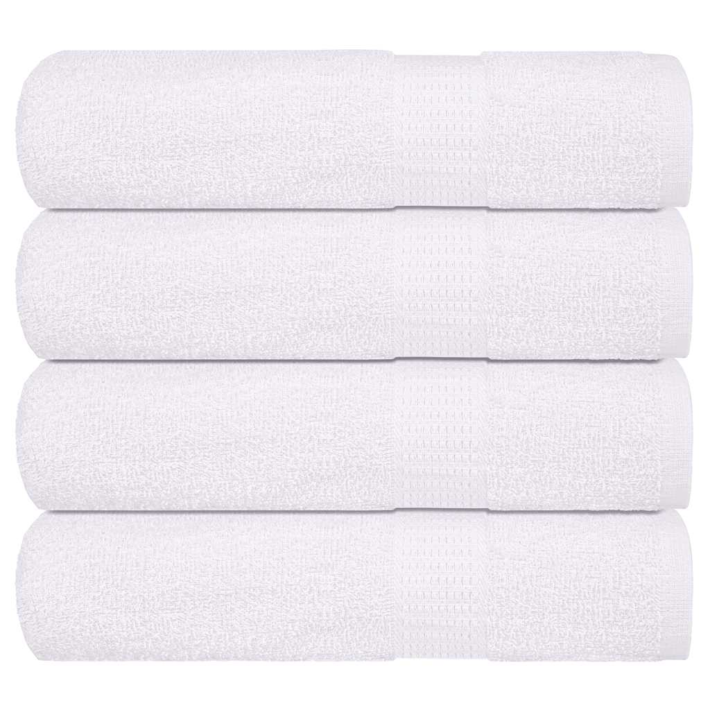 vidaXL Prosoape de baie 4 buc alb 100x150 cm 360 g/m² 100% bumbac vidaXL Prosoape de baie 4 buc alb 100x150 cm 360 g/m² 100% bumbac