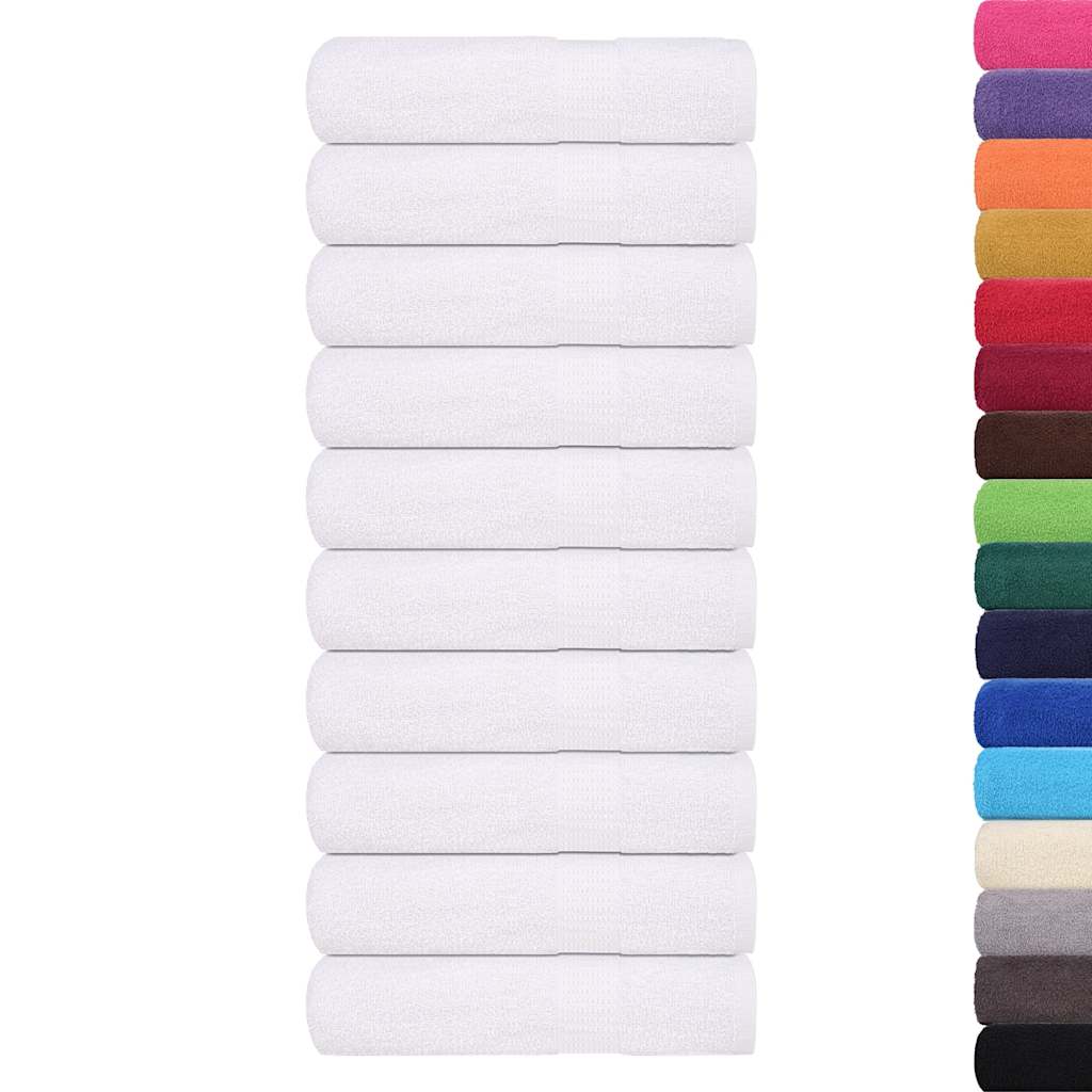 vidaXL Prosoape de baie 10 buc alb 100x150 cm 360 g/m² 100% bumbac vidaXL Prosoape de baie 10 buc alb 100x150 cm 360 g/m² 100% bumbac