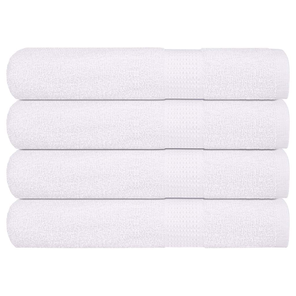 vidaXL Prosoape pentru saună 4 buc Alb 80x200 cm 360 g/m² 100% bumbac vidaXL Prosoape pentru saună 4 buc Alb 80x200 cm 360 g/m² 100% bumbac