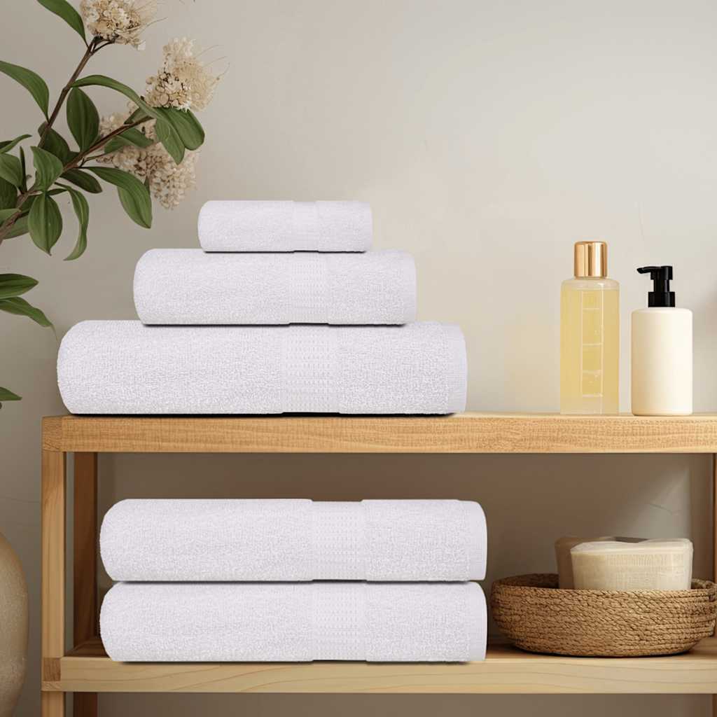vidaXL Prosoape 2 buc Alb 100x200 cm 360 g/m² 100% bumbac vidaXL Prosoape 2 buc Alb 100x200 cm 360 g/m² 100% bumbac