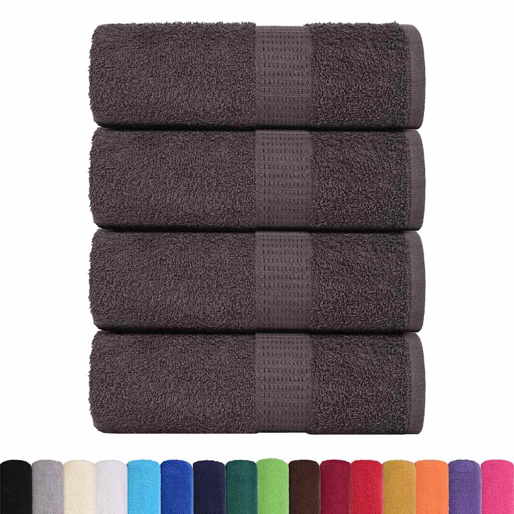 vidaXL Lavete 4 buc Antracit 15x21 cm 360 g/m² 100% bumbac vidaXL Lavete 4 buc Antracit 15x21 cm 360 g/m² 100% bumbac