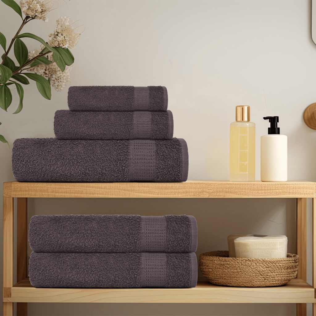 vidaXL Lavete 4 buc Antracit 15x21 cm 360 g/m² 100% bumbac vidaXL Lavete 4 buc Antracit 15x21 cm 360 g/m² 100% bumbac