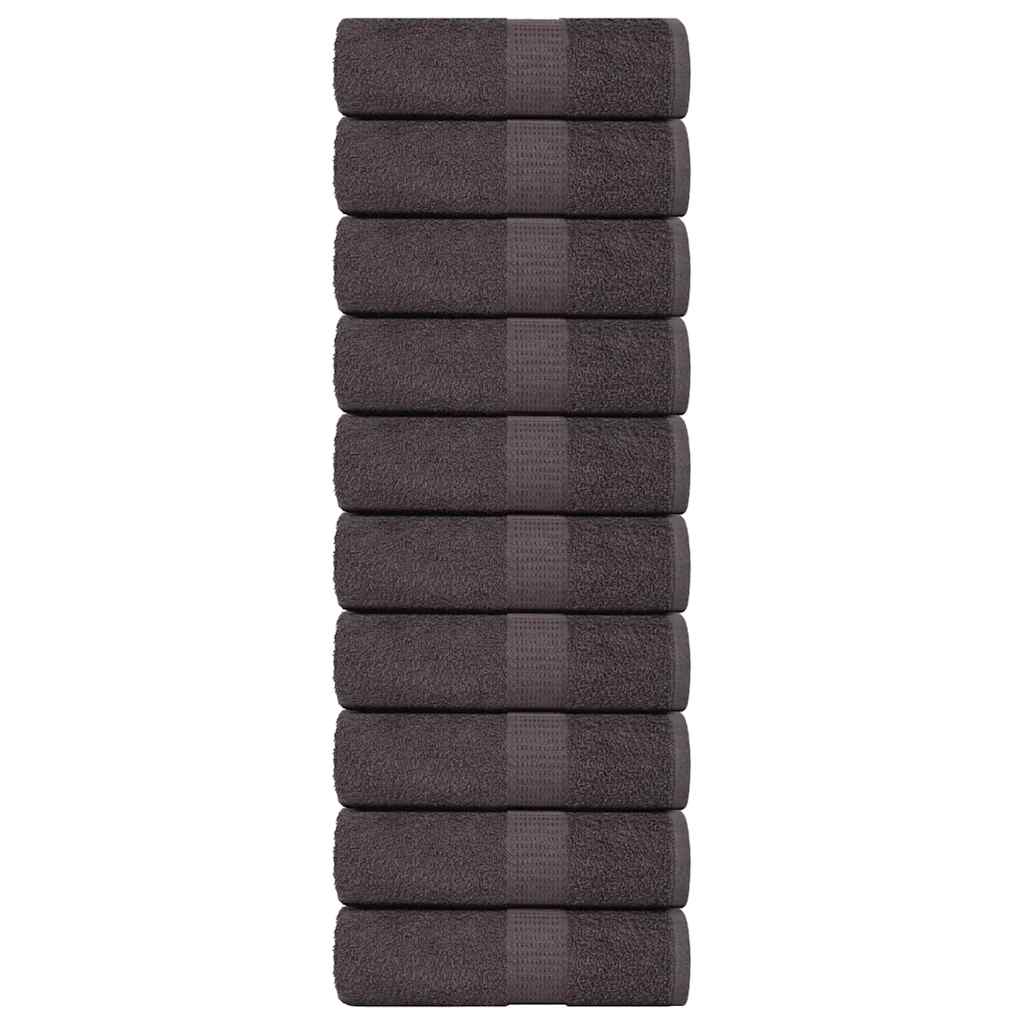 vidaXL Prosoape de baie 10 buc. FROGN antracit 30x30 cm 100% bumbac vidaXL Prosoape de baie 10 buc. FROGN antracit 30x30 cm 100% bumbac