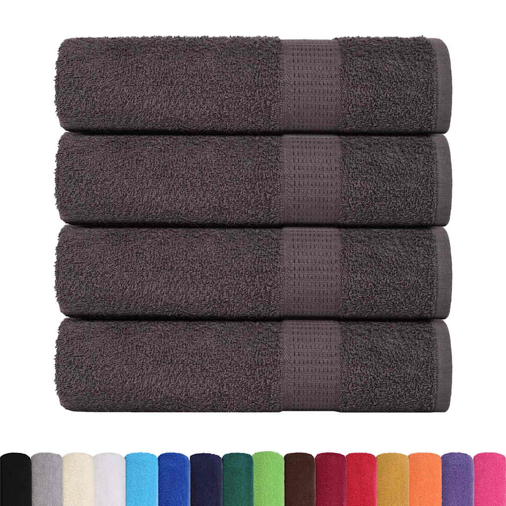 vidaXL Prosoape de baie 4 buc Antracit 100x150 cm 360 g/m² 100% bumbac vidaXL Prosoape de baie 4 buc Antracit 100x150 cm 360 g/m² 100% bumbac