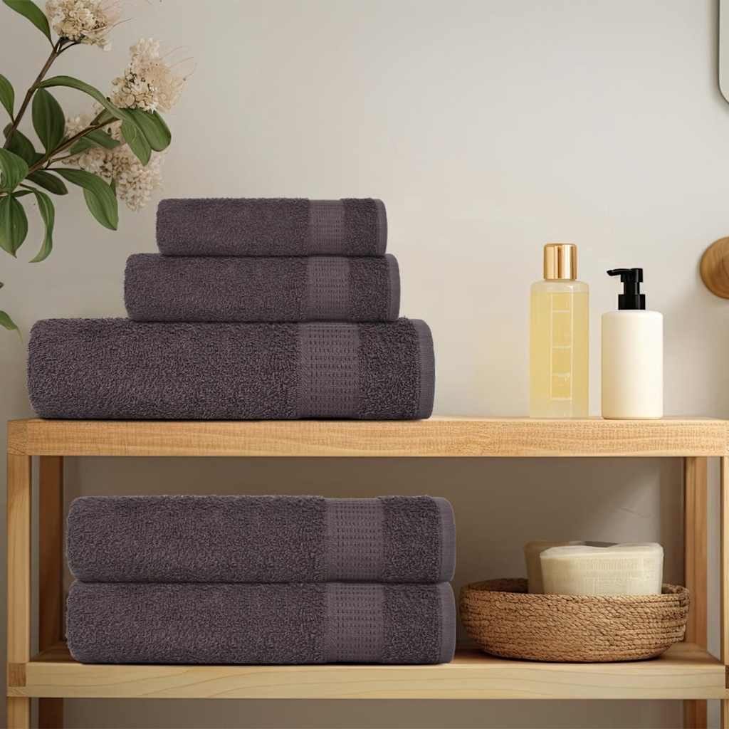 vidaXL Prosoape de baie 4 buc Antracit 100x150 cm 360 g/m² 100% bumbac vidaXL Prosoape de baie 4 buc Antracit 100x150 cm 360 g/m² 100% bumbac