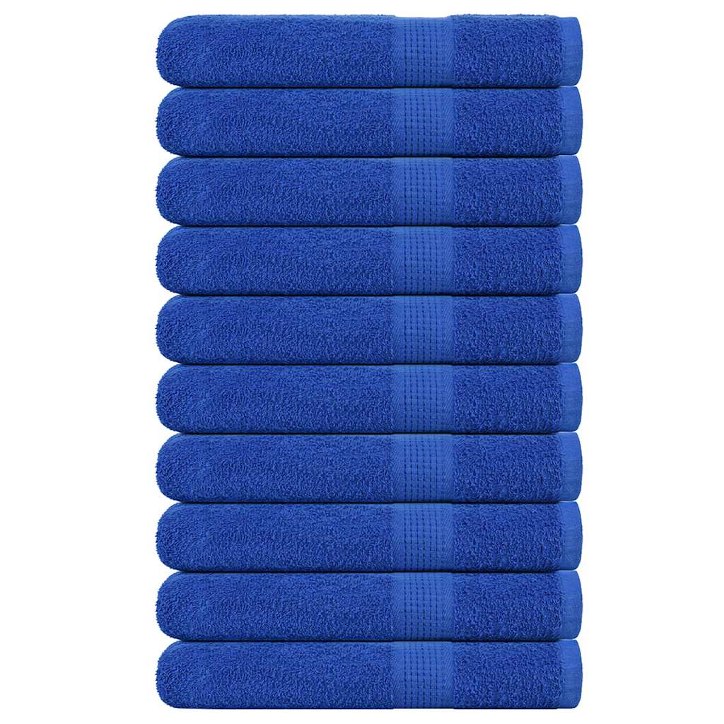 vidaXL Prosoape 10 buc Albastru 100x200 cm 360 g/m² 100% bumbac vidaXL Prosoape 10 buc Albastru 100x200 cm 360 g/m² 100% bumbac