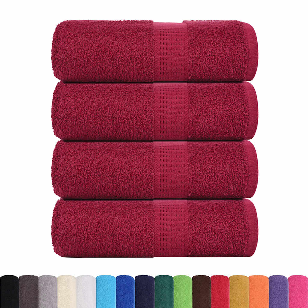 vidaXL Prosoape de baie 4 buc. FROGN Bordeaux 30x30 cm 100% bumbac vidaXL Prosoape de baie 4 buc. FROGN Bordeaux 30x30 cm 100% bumbac