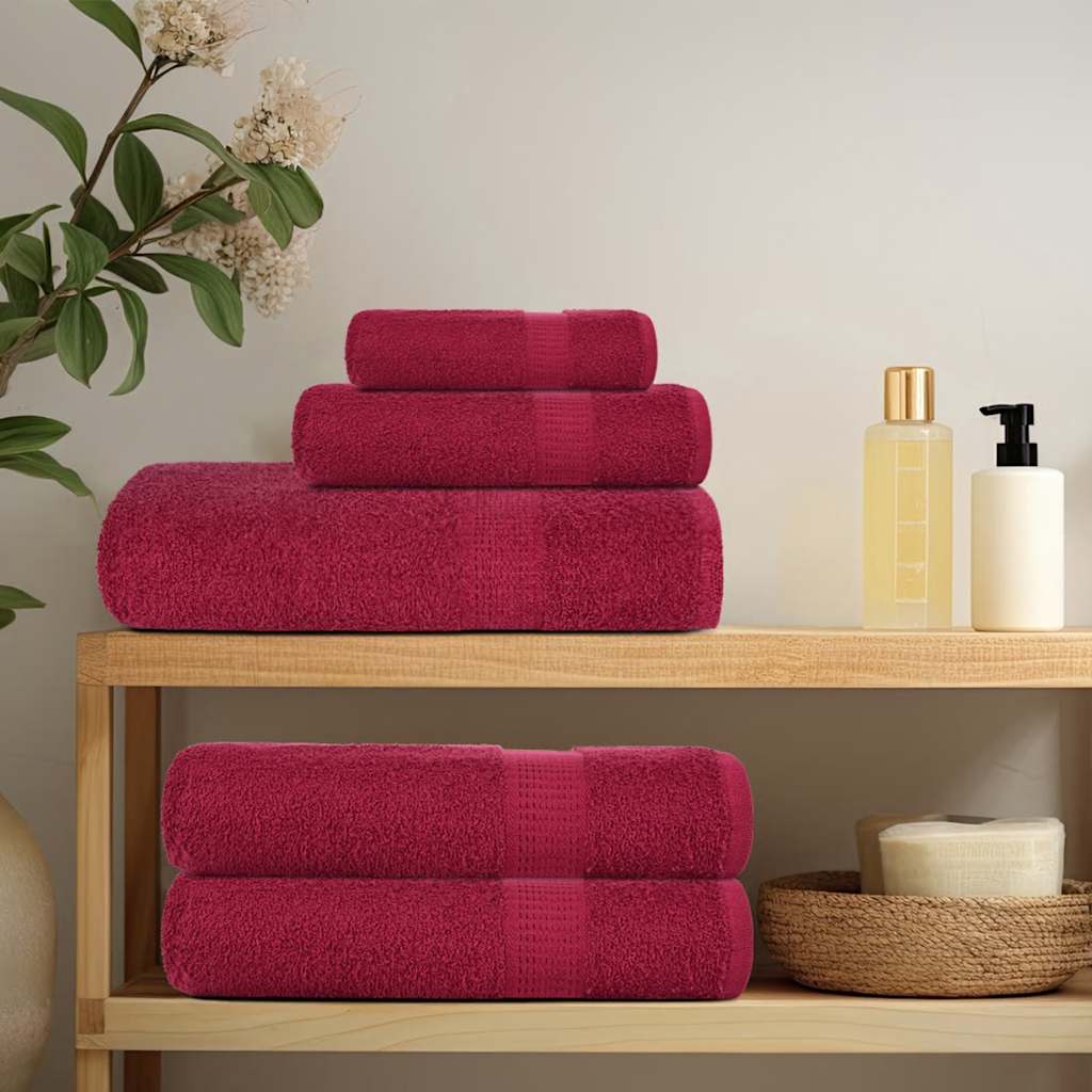 vidaXL Prosoape de baie 4 buc. FROGN Bordeaux 30x30 cm 100% bumbac vidaXL Prosoape de baie 4 buc. FROGN Bordeaux 30x30 cm 100% bumbac